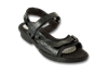 Carmel Black Glass Croc Womens Sandal