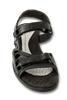 Carmel Black Glass Croc Womens Sandal