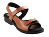 Carmel Cognac Leather Womens Sandal